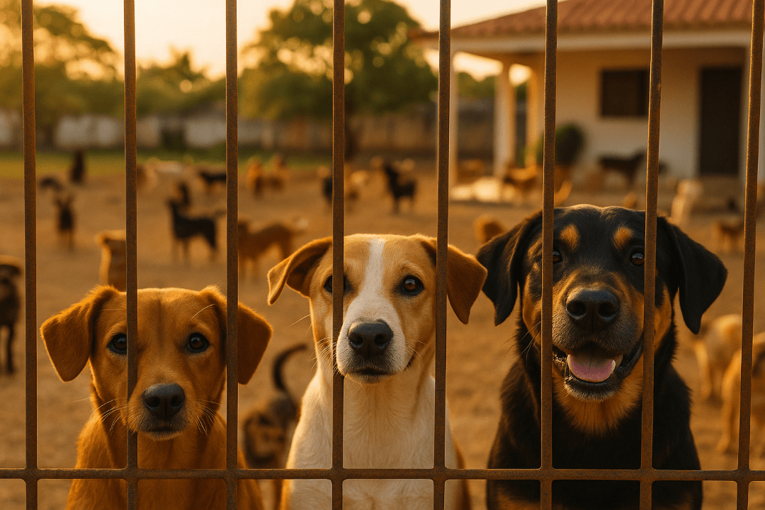 Perros disponibles para adopción en refugios de Santo Domingo esperando un hogar permanente