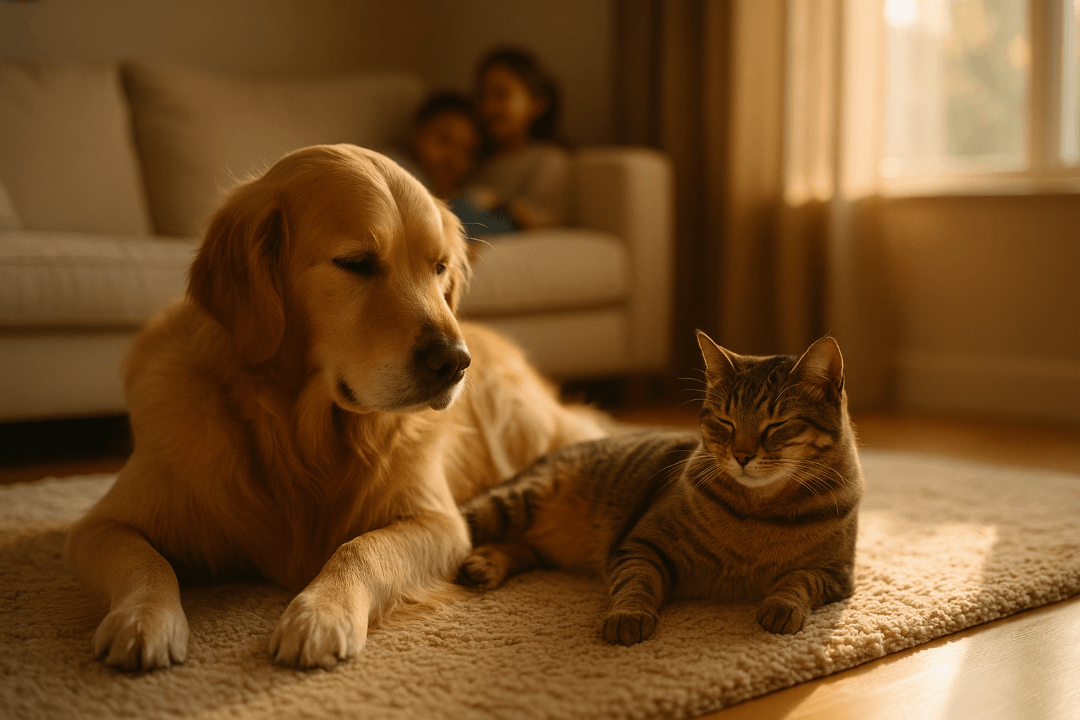 Perro y gato conviviendo pacíficamente - cuánto tiempo tarda un perro en acostumbrarse a un gato