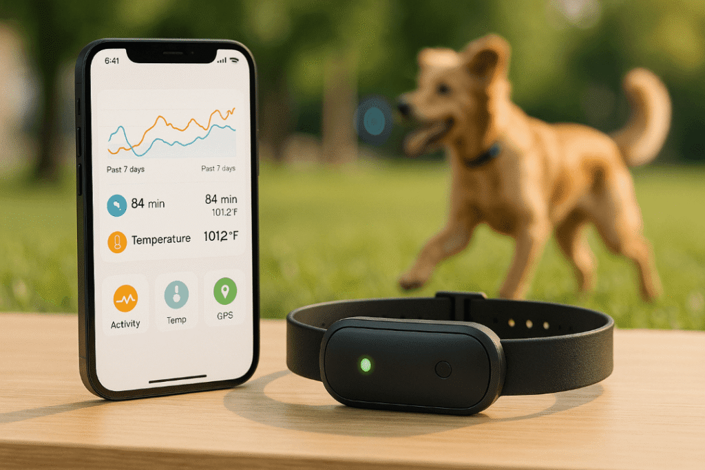 Tecnología wearable para mascotas: collar inteligente con monitoreo de salud y actividad en tiempo real