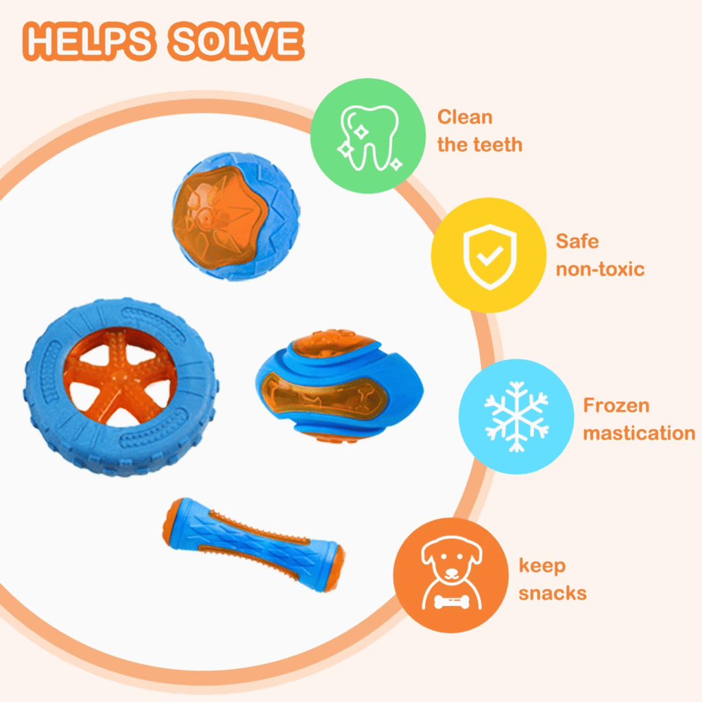 Juguetes de goma para perros grandes para limpieza de dientes