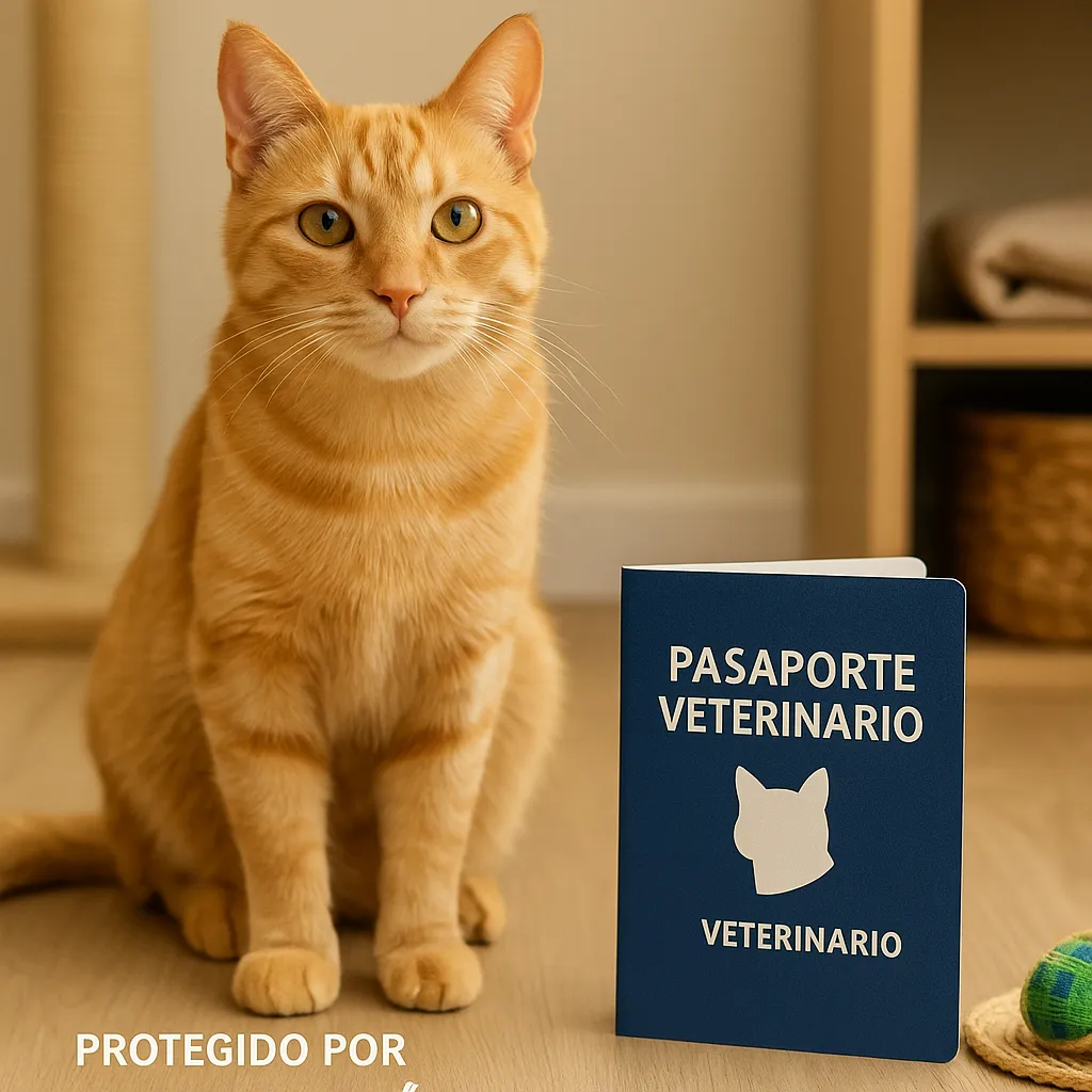 Gato adulto saludable protegido por calendario completo de vacunas preventivas