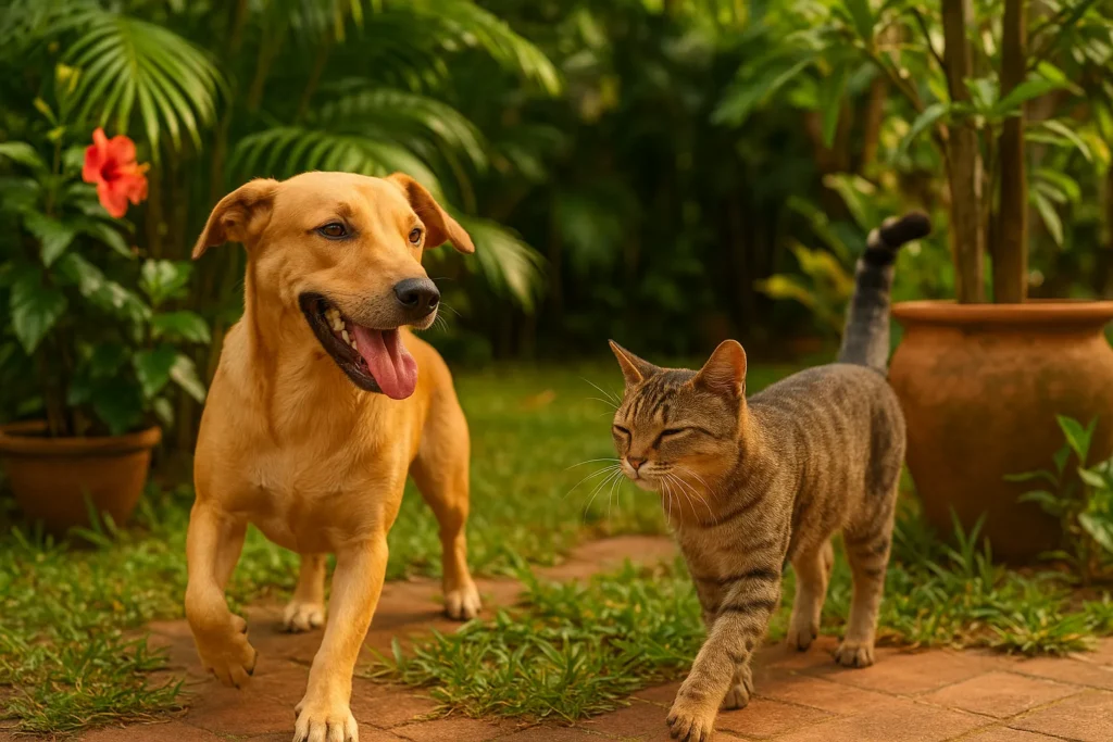 Mascotas esterilizadas saludables y felices en República Dominicana demostrando beneficios del procedimiento