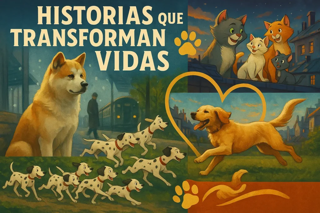 Escenas emotivas de películas perros y gatos que promueven adopción responsable