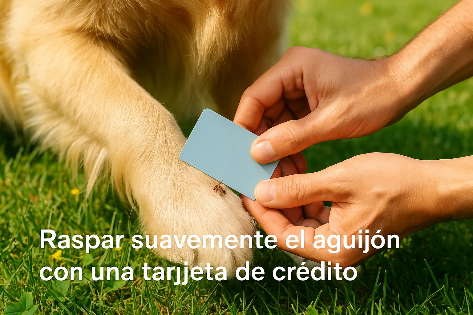 Cómo extraer aguijón de abeja en perros usando tarjeta de crédito - técnica segura