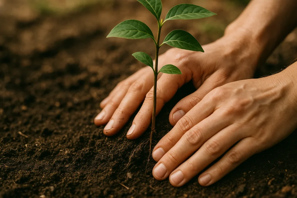 lantación de árbol en memoria de mascota como ritual de despedida y duelo sanador