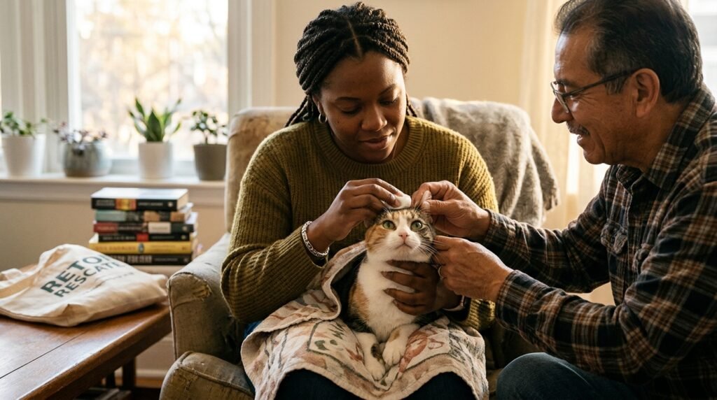 como limpiar las orejas de mi gato correctamente